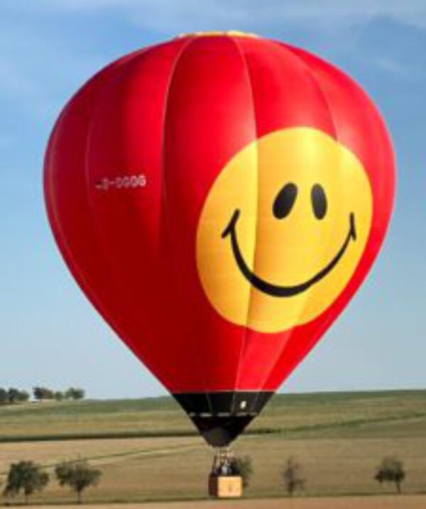 Ballonfahrt. Flug mit dem Heißluftballon