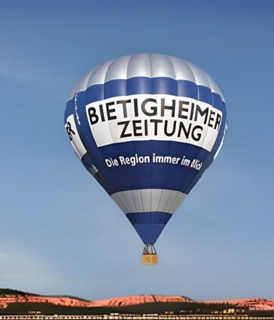 Die Ballone fahren in der Hohenlohe
