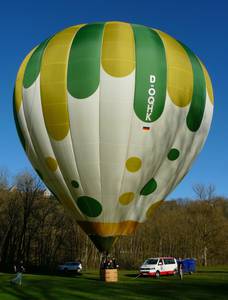 Die Ballone fahren in der Hohenlohe